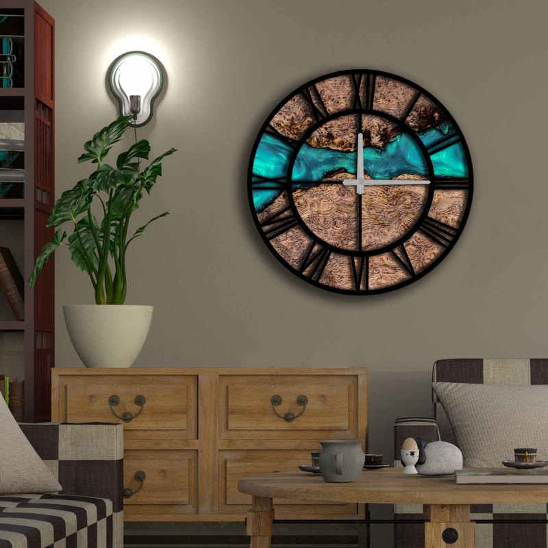 Decorative MDF Clock 5050MS-092 Multicolor