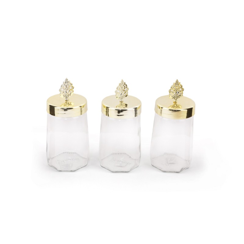 Hermia Storage Box Set (6 Pieces) PLTN112 Transparent
Gold