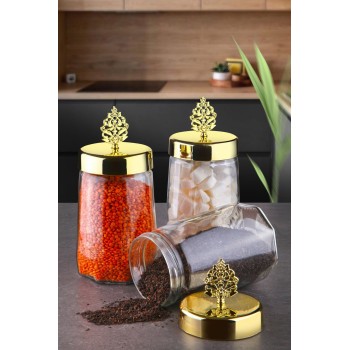 Storage Box Set (3 Pieces) PLTN108 Transparent
Gold