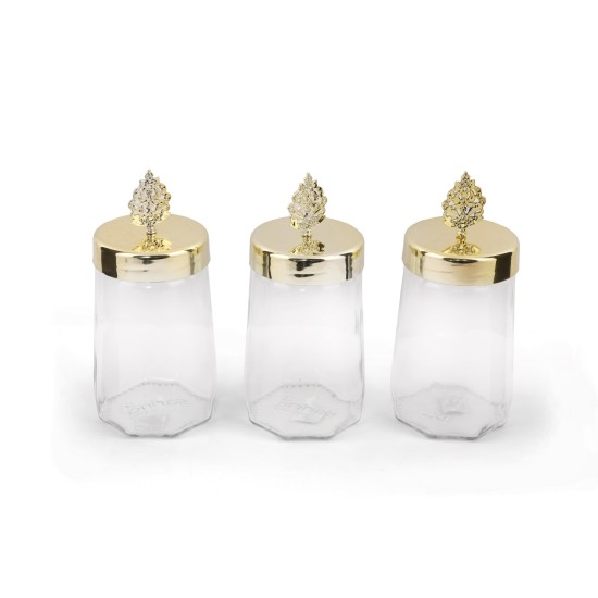 Hermia Storage Box Set (3 Pieces) PLTN108 Transparent
Gold