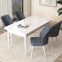 Dining Table & Chairs Set (5 Pieces) Arp - White, Fume White
Fume
