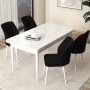 Dining Table & Chairs Set (5 Pieces) Arp - White, Black White
Black