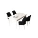 Dining Table & Chairs Set (5 Pieces) Arp - White, Black White
Black Dining Table & Chairs Set (5 Pieces) Arp - White, Black White
Black
