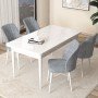 Dining Table & Chairs Set (5 Pieces) Arp - White, Grey White
Grey