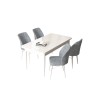 Dining Table & Chairs Set (5 Pieces) Arp - White, Grey White
Grey