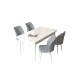 Dining Table & Chairs Set (5 Pieces) Arp - White, Grey White
Grey