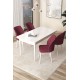 Dining Table & Chairs Set (5 Pieces) Arp - White, Burgundy White
Burgundy Dining Table & Chairs Set (5 Pieces) Arp - White, Burgundy White
Burgundy