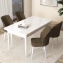 Dining Table & Chairs Set (5 Pieces) Arp - White, Brown White
Brown