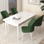 Dining Table & Chairs Set (5 Pieces) Arp - White, Khaki White
Khaki