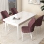 Dining Table & Chairs Set (5 Pieces) Arp - White, Dusty Rose White
Dusty Rose