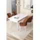 Dining Table & Chairs Set (5 Pieces) Arp - White, Tile Red White
Tile Red