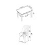 Dining Table & Chairs Set (5 Pieces) Arp - White, Pink White
Pink