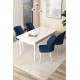 Dining Table & Chairs Set (5 Pieces) Arp - White, Navy Blue White
Navy Blue Dining Table & Chairs Set (5 Pieces) Arp - White, Navy Blue White
Navy Blue