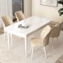 Dining Table & Chairs Set (5 Pieces) Arp - White, Cream White
Cream