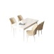 Dining Table & Chairs Set (5 Pieces) Arp - White, Cream White
Cream