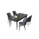 Dining Table & Chairs Set (5 Pieces) Arp - Black Marble, Fume Black Marble
Fume Dining Table & Chairs Set (5 Pieces) Arp - Black Marble, Fume Black Marble
Fume