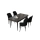 Dining Table & Chairs Set (5 Pieces) Arp - Black Marble, Black Black Marble
Black Dining Table & Chairs Set (5 Pieces) Arp - Black Marble, Black Black Marble
Black