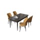 Dining Table & Chairs Set (5 Pieces) Arp - Black Marble, Cappuccino Black Marble
Cappuccino Dining Table & Chairs Set (5 Pieces) Arp - Black Marble, Cappuccino Black Marble
Cappuccino