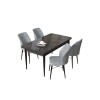 Dining Table & Chairs Set (5 Pieces) Arp - Black Marble, Grey Black Marble
Grey