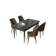 Dining Table & Chairs Set (5 Pieces) Arp - Black Marble, Brown Black Marble
Brown Dining Table & Chairs Set (5 Pieces) Arp - Black Marble, Brown Black Marble
Brown