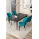 Dining Table & Chairs Set (5 Pieces) Arp - Black Marble, Turquoise Black Marble
Turquoise Dining Table & Chairs Set (5 Pieces) Arp - Black Marble, Turquoise Black Marble
Turquoise