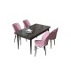 Dining Table & Chairs Set (5 Pieces) Arp - Black Marble, Pink Black Marble
Pink Dining Table & Chairs Set (5 Pieces) Arp - Black Marble, Pink Black Marble
Pink