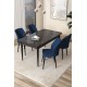 Dining Table & Chairs Set (5 Pieces) Arp - Black Marble, Navy Blue Black Marble
Navy Blue Dining Table & Chairs Set (5 Pieces) Arp - Black Marble, Navy Blue Black Marble
Navy Blue