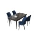 Dining Table & Chairs Set (5 Pieces) Arp - Black Marble, Navy Blue Black Marble
Navy Blue Dining Table & Chairs Set (5 Pieces) Arp - Black Marble, Navy Blue Black Marble
Navy Blue