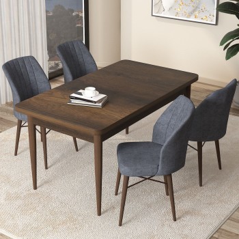 Dining Table & Chairs Set (5 Pieces) Arp - Baroque, Fume Baroque
Fume