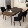 Dining Table & Chairs Set (5 Pieces) Arp - Baroque, Black Baroque
Black