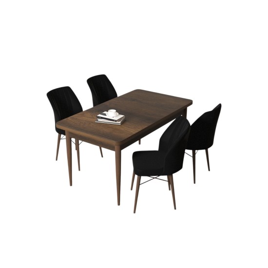Dining Table & Chairs Set (5 Pieces) Arp - Baroque, Black Baroque
Black Dining Table & Chairs Set (5 Pieces) Arp - Baroque, Black Baroque
Black