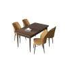 Dining Table & Chairs Set (5 Pieces) Arp - Baroque, Cappuccino Baroque
Cappuccino