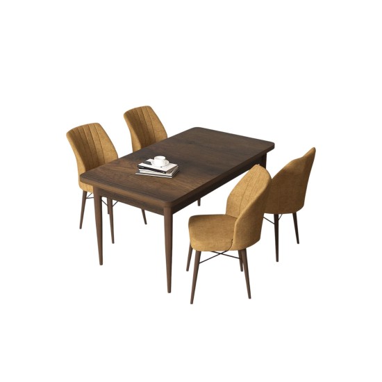 Dining Table & Chairs Set (5 Pieces) Arp - Baroque, Cappuccino Baroque
Cappuccino