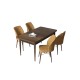 Dining Table & Chairs Set (5 Pieces) Arp - Baroque, Cappuccino Baroque
Cappuccino