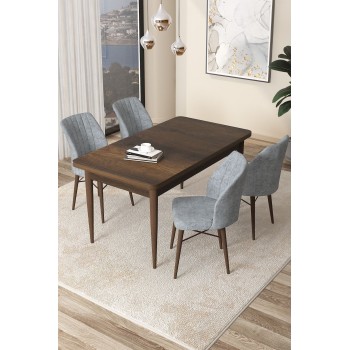 Dining Table & Chairs Set (5 Pieces) Arp - Baroque, Grey Baroque
Grey
