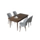 Dining Table & Chairs Set (5 Pieces) Arp - Baroque, Grey Baroque
Grey