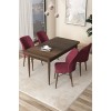 Dining Table & Chairs Set (5 Pieces) Arp - Baroque, Burgundy Baroque
Burgundy