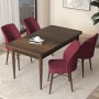 Dining Table & Chairs Set (5 Pieces) Arp - Baroque, Burgundy Baroque
Burgundy
