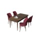 Dining Table & Chairs Set (5 Pieces) Arp - Baroque, Burgundy Baroque
Burgundy Dining Table & Chairs Set (5 Pieces) Arp - Baroque, Burgundy Baroque
Burgundy