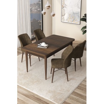Dining Table & Chairs Set (5 Pieces) Arp - Baroque, Brown Baroque
Brown