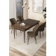 Dining Table & Chairs Set (5 Pieces) Arp - Baroque, Brown Baroque
Brown