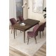 Dining Table & Chairs Set (5 Pieces) Arp - Baroque, Dusty Rose Baroque
Dusty Rose