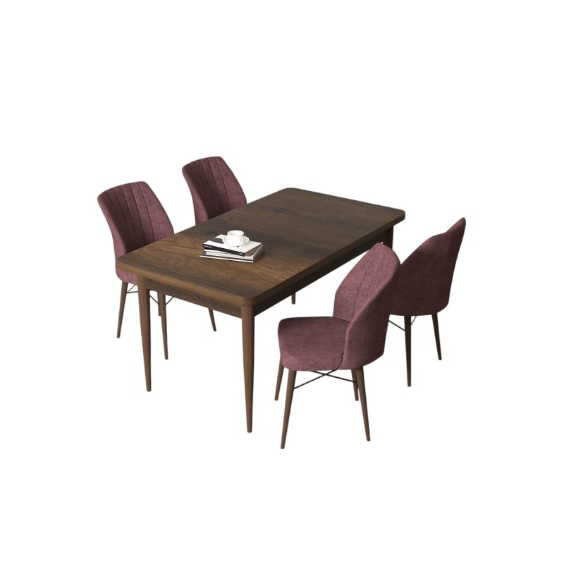 Dining Table & Chairs Set (5 Pieces) Arp - Baroque, Dusty Rose Baroque
Dusty Rose