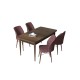 Dining Table & Chairs Set (5 Pieces) Arp - Baroque, Dusty Rose Baroque
Dusty Rose
