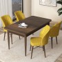 Dining Table & Chairs Set (5 Pieces) Arp - Baroque, Mustard Baroque
Mustard