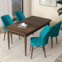Dining Table & Chairs Set (5 Pieces) Arp - Baroque, Turquoise Baroque
Turquoise