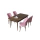 Dining Table & Chairs Set (5 Pieces) Arp - Baroque, Pink Baroque
Pink