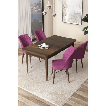 Dining Table & Chairs Set (5 Pieces) Arp - Baroque, Purple Baroque
Purple