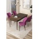 Dining Table & Chairs Set (5 Pieces) Arp - Baroque, Purple Baroque
Purple