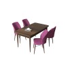 Dining Table & Chairs Set (5 Pieces) Arp - Baroque, Purple Baroque
Purple